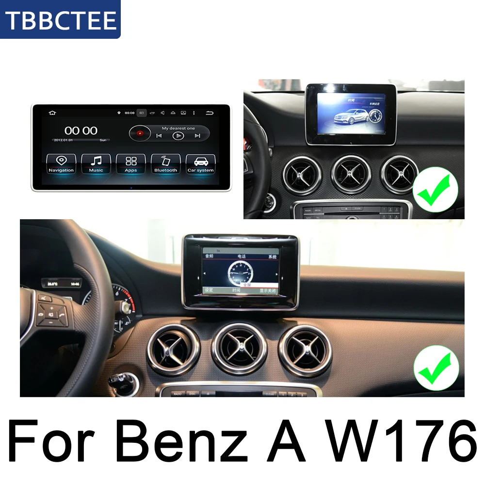 For Mercedes Benz A Class W176~ NTG HD Screen Android Car GPS Navi Map Stereo Original Style Multimedia Player Radio