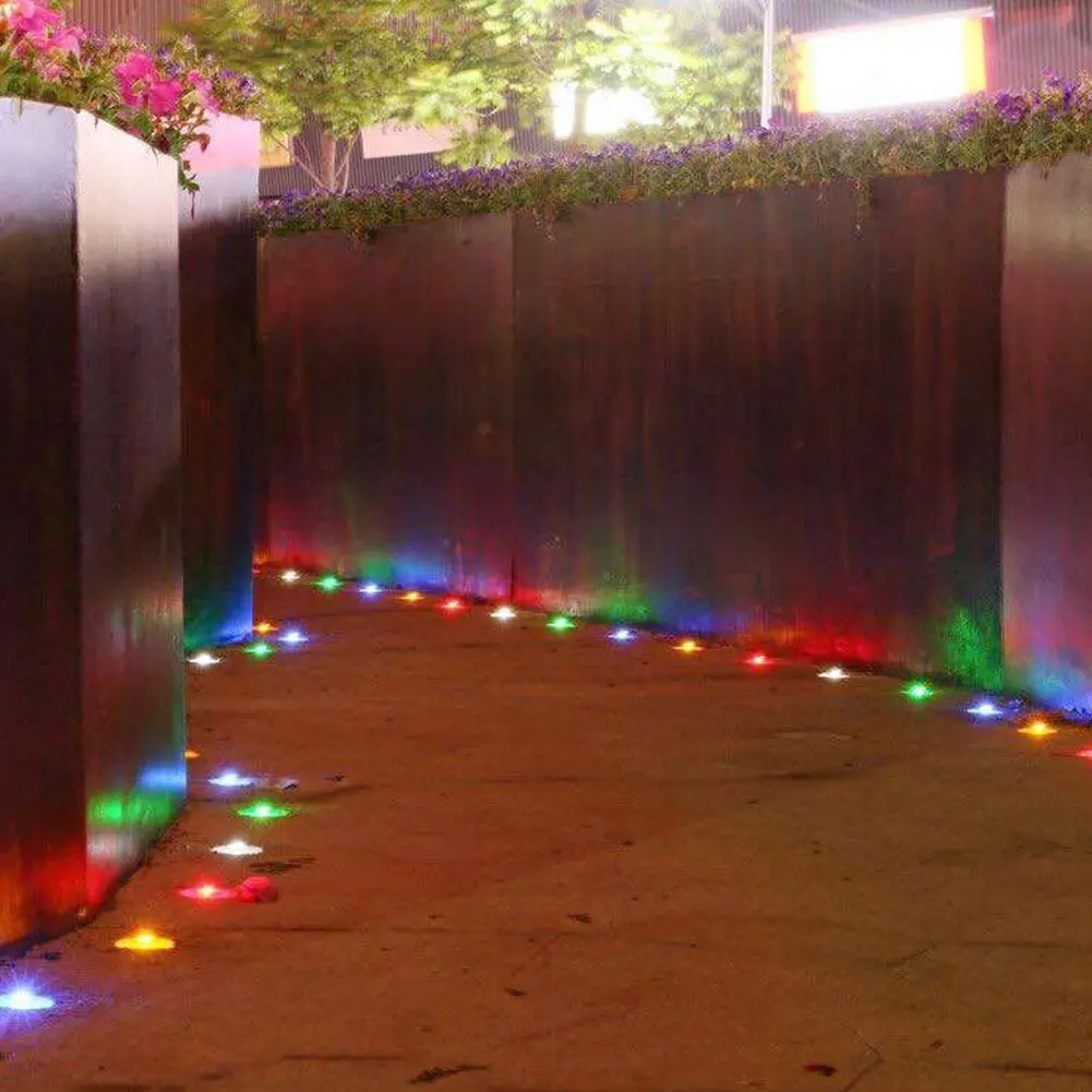 Солнечный 6LED открытый Подъездной Путь Шаг похоронен пейзаж для освещения сада