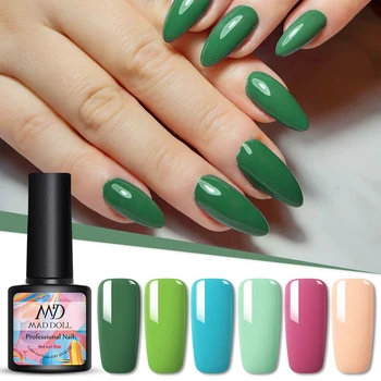 

1 Bottle 8ml MAD DOLL Spring Summer Colors Gel Varnish Gel Nail Soak Off Polish LED UV idea nail Beauty