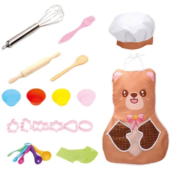 

1 Set Children Kitchen Baking Apron Kit Children Cooking and Baking Set
