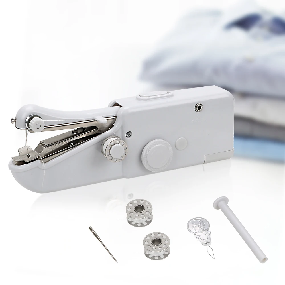 Мини ручная швейная машина Беспроводная одежда ткани электронная швейная машина портативная Бытовая быстрая строчка шитье рукоделие