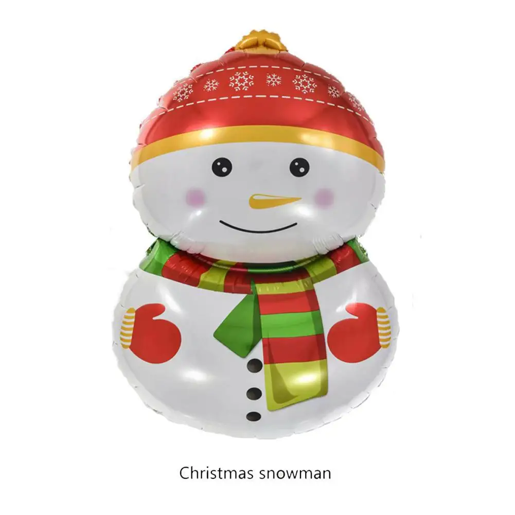 Christmas Xmas Party Santa Claus Elk Snowman Aluminum Balloon Decorative Props Festival Supply