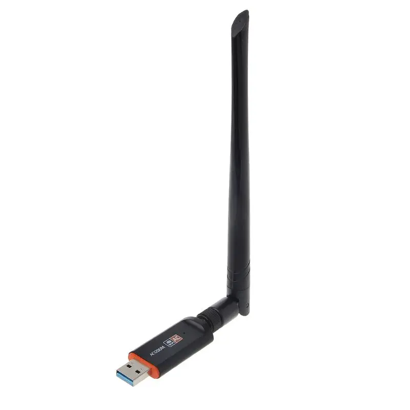 

1200Mbps 5dbi USB3.0 Wireless Wifi Network Card Adapter Dual Band 2.4G/5.0GHz USB Adapter with AC Antenna for Laptop Desktop PC
