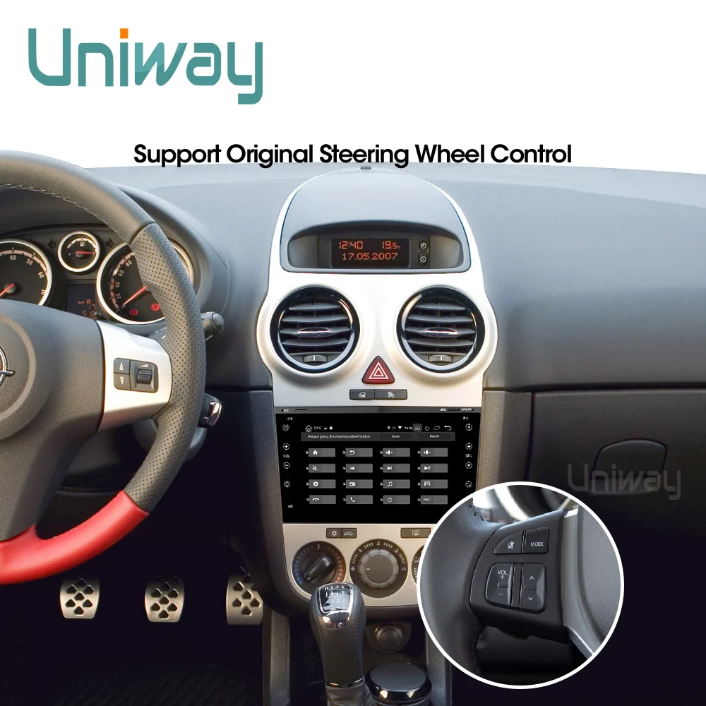 Uniway AOB7071 DSP android 9,0 автомобильный dvd для Opel Meriva birtha Zafira Veda Agila Corsa Vectra Astra H 2006 2007 2008 200
