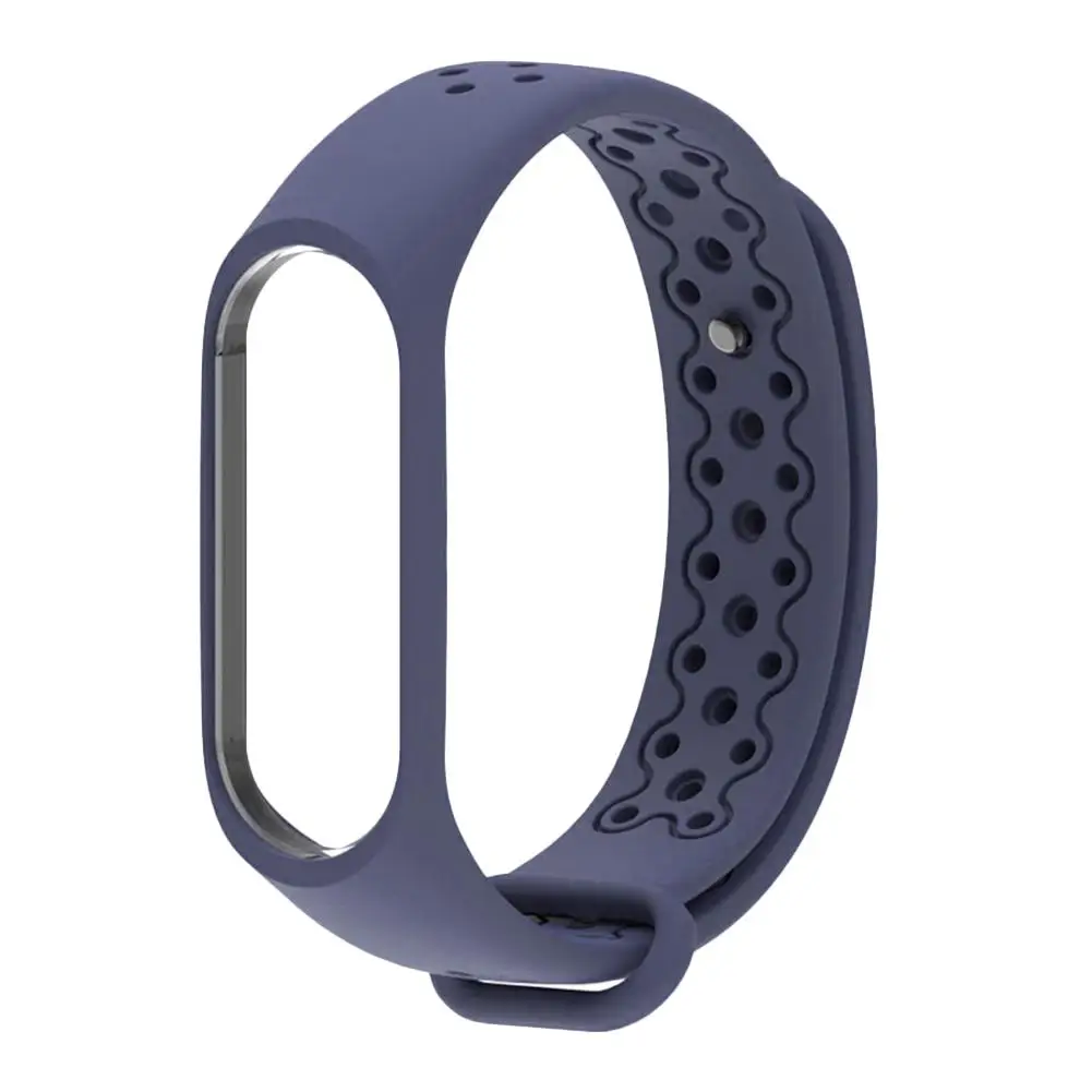 Purple Фитнес-трекер Браслет замена Браслет для Xiaomi mi Band 4 mi band 3 дышащий силикон ремешок для часов - Цвет ремешка: Purple