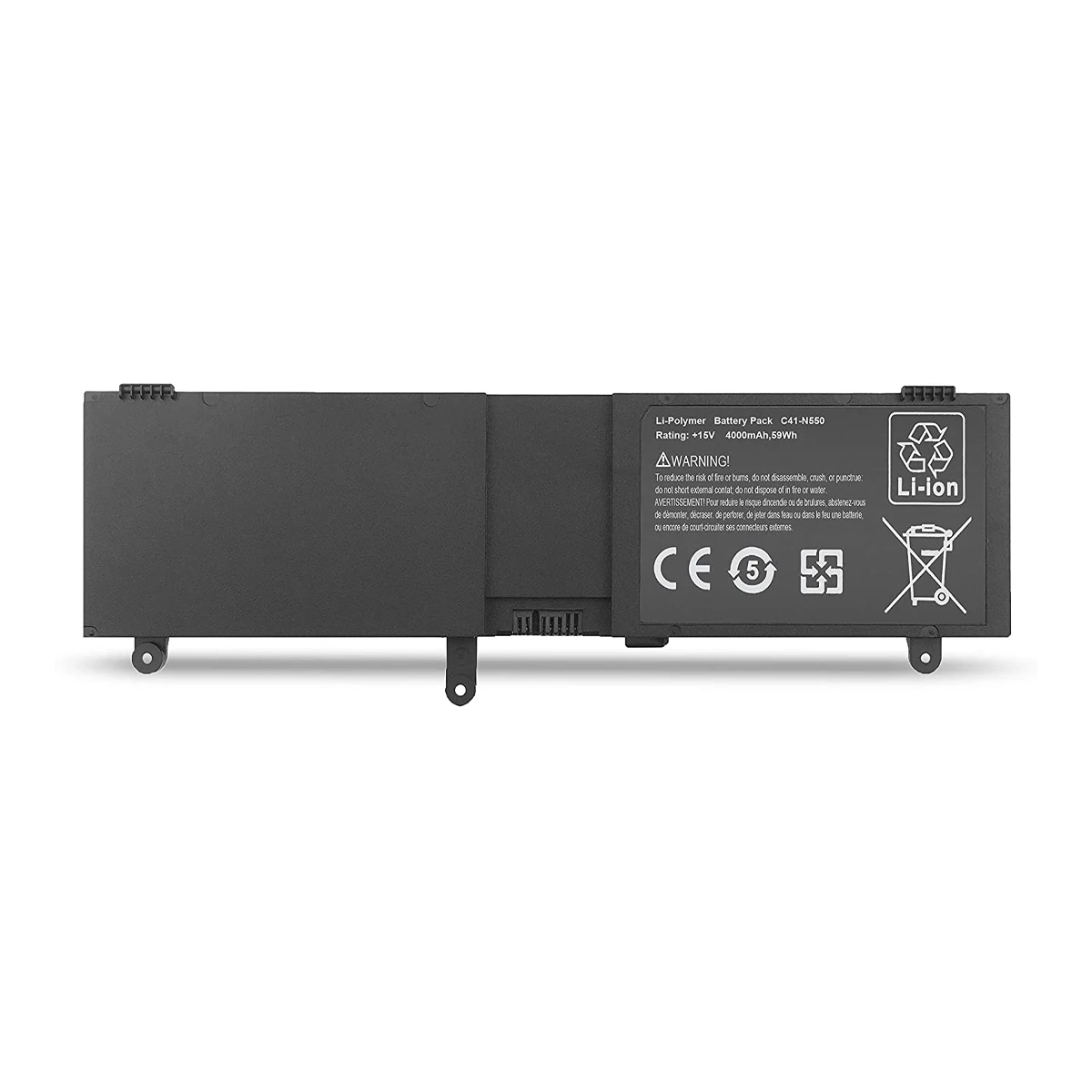 Bateria do portátil c41-n550, 15v, 4000mah, 59wh,