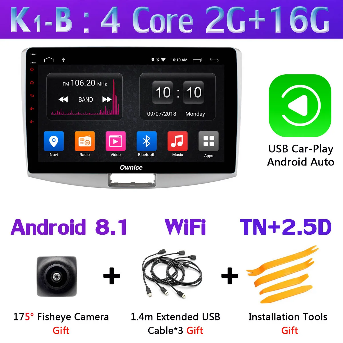 360 ° 4 × AHD камера 4G LTE WiFi Android 9,0 4G+ 64G DSP SPDIF CarPlay Автомобильный мультимедийный плеер для VW Passat B6 B7 Passat CC gps радио - Цвет: K1-B-CarPlay
