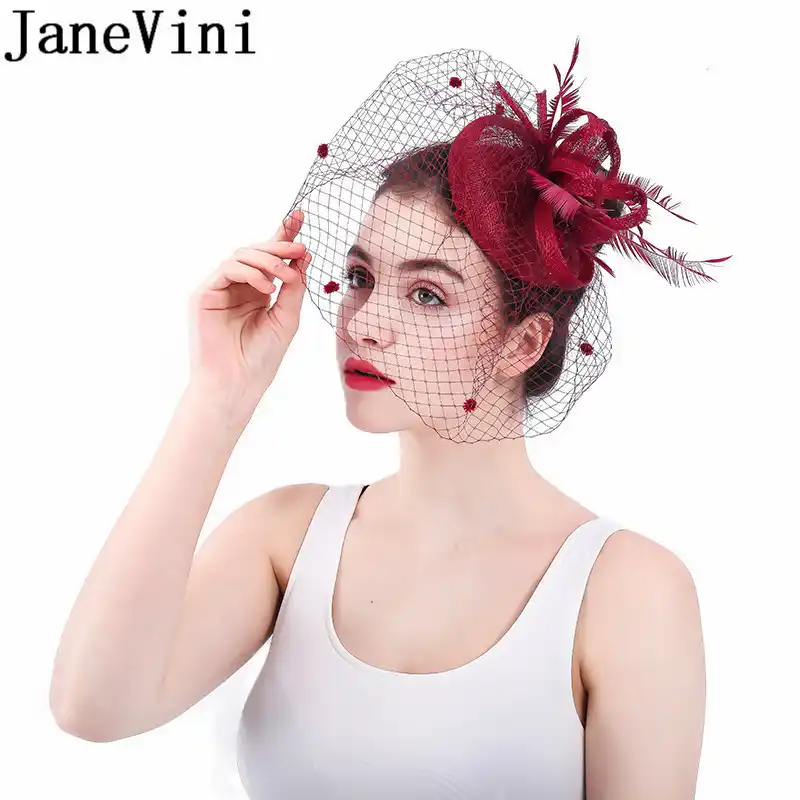 burgundy hats and fascinators