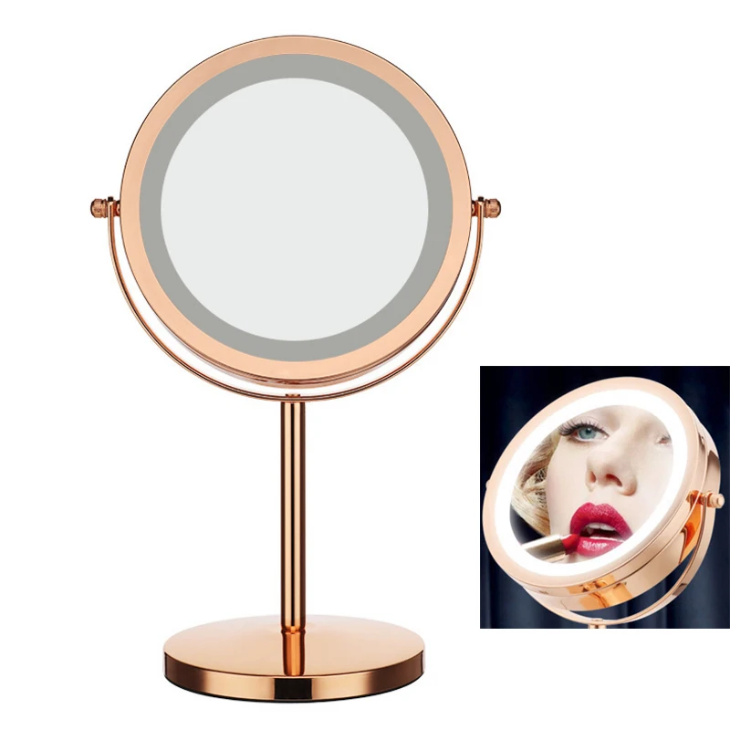 gold magnifying makeup mirror