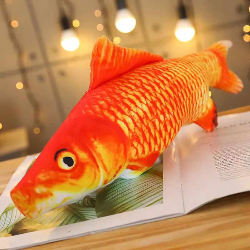 Creative Simulation Plush Fish Toy - Cute Cartoon Cat Pillow Toy