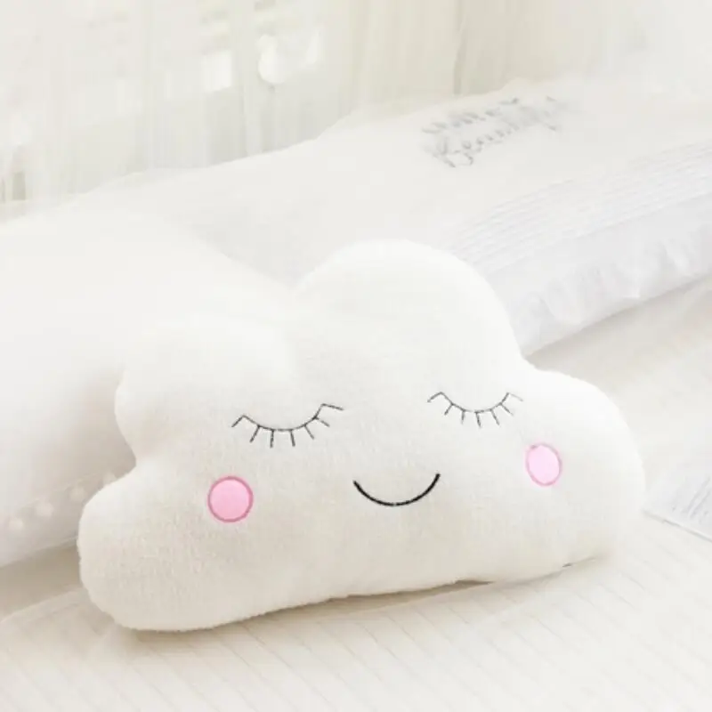 New Stuffed Cloud Moon Star Raindrop Plush Pillow Soft Cushion Cloud Stuffed Plush Toys For Children Baby Kids Pillow Girl Gift 4