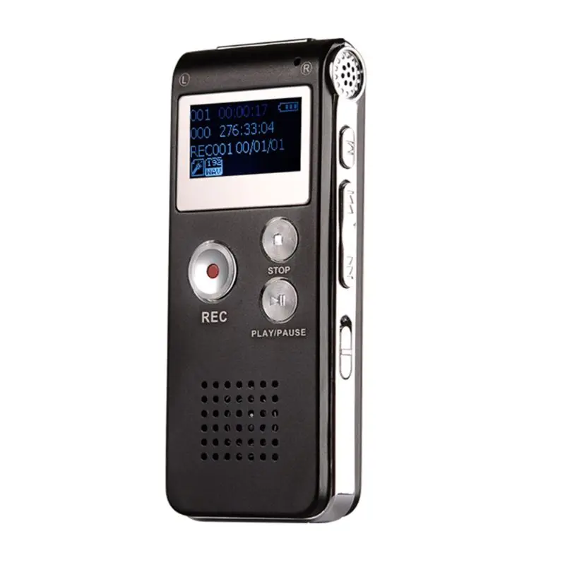 BK 8 ГБ Клип USB Цифровой диктофон аудиодиктофон записывающая ручка mp3-плеер - Цвет: BK
