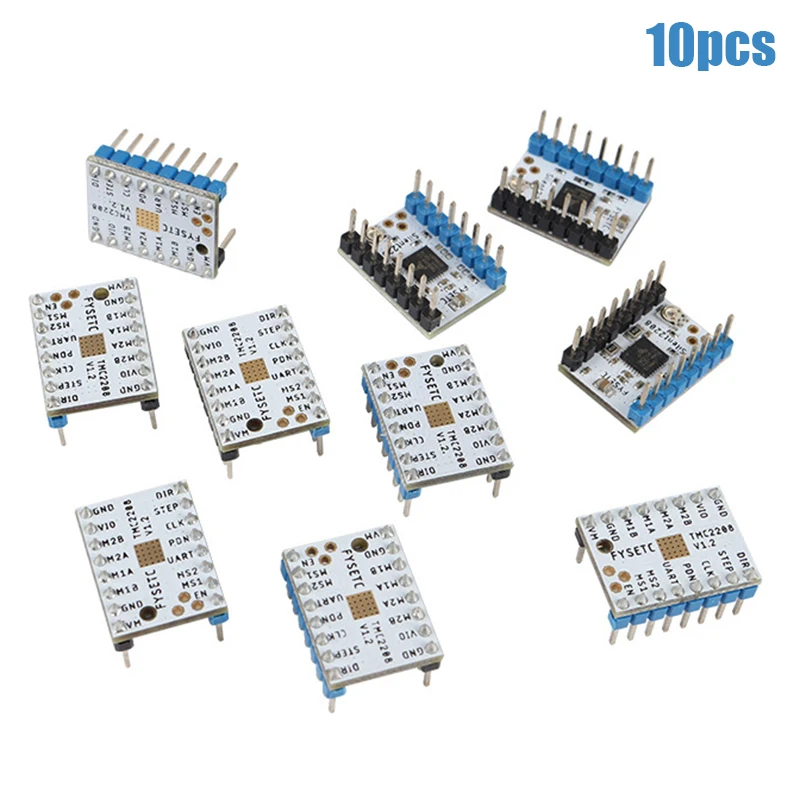 TMC2208 V1.2 Stepstick шаговый двигатель драйвер модуль с теплоотвод для 3D-принтера IJS998 - Цвет: 10pcs