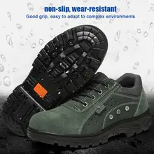 Рабочая легкая Рабочая обувь со стальным носком; Рабочая обувь из спилка; спортивные туфли zapatos de seguridad