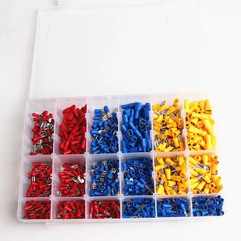 

900PCS Mixed Electrical Wire Connector Crimp Insulated Spade Butt Splice Male Female Terminal Set with A Box