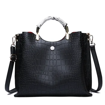 

Ladies Crocodile Feminina Designer Leather Handbag Snake Shoulder Crossbody Bags Luxury Women Bags Large Totes Bag Bolsa