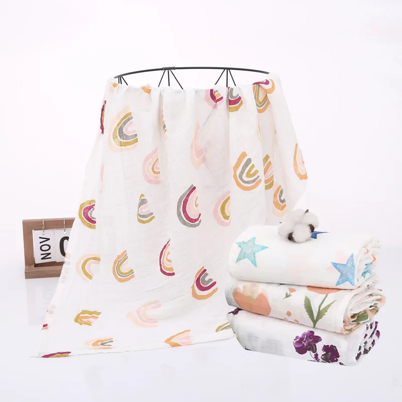 120x110cm recién nacido muselina de Swaddle bebé mantas de niña manta Swaddle manta mantas de bebé