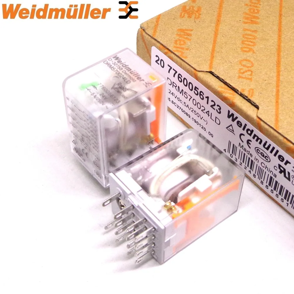 10 шт. Weidmuller реле DRM270024LD DRM570024LD 24VDC 10A абсолютно новое и оригинальное реле Schneider