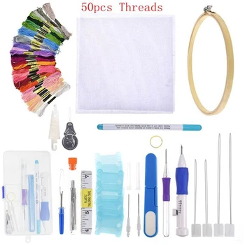 

Jiwuo 8 Meters 6-strand Environmental Protection Cross Stitch Embroidery Thread Knitting Handmade Floss Skein Polyester Thread