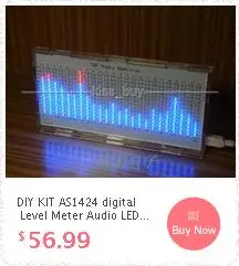DIY KIT AS1424 цифровой измеритель уровня аудио светодиодный дисплей мигающий музыкальный анализатор индикатор спектра для mp3 Усилитель мощности черный