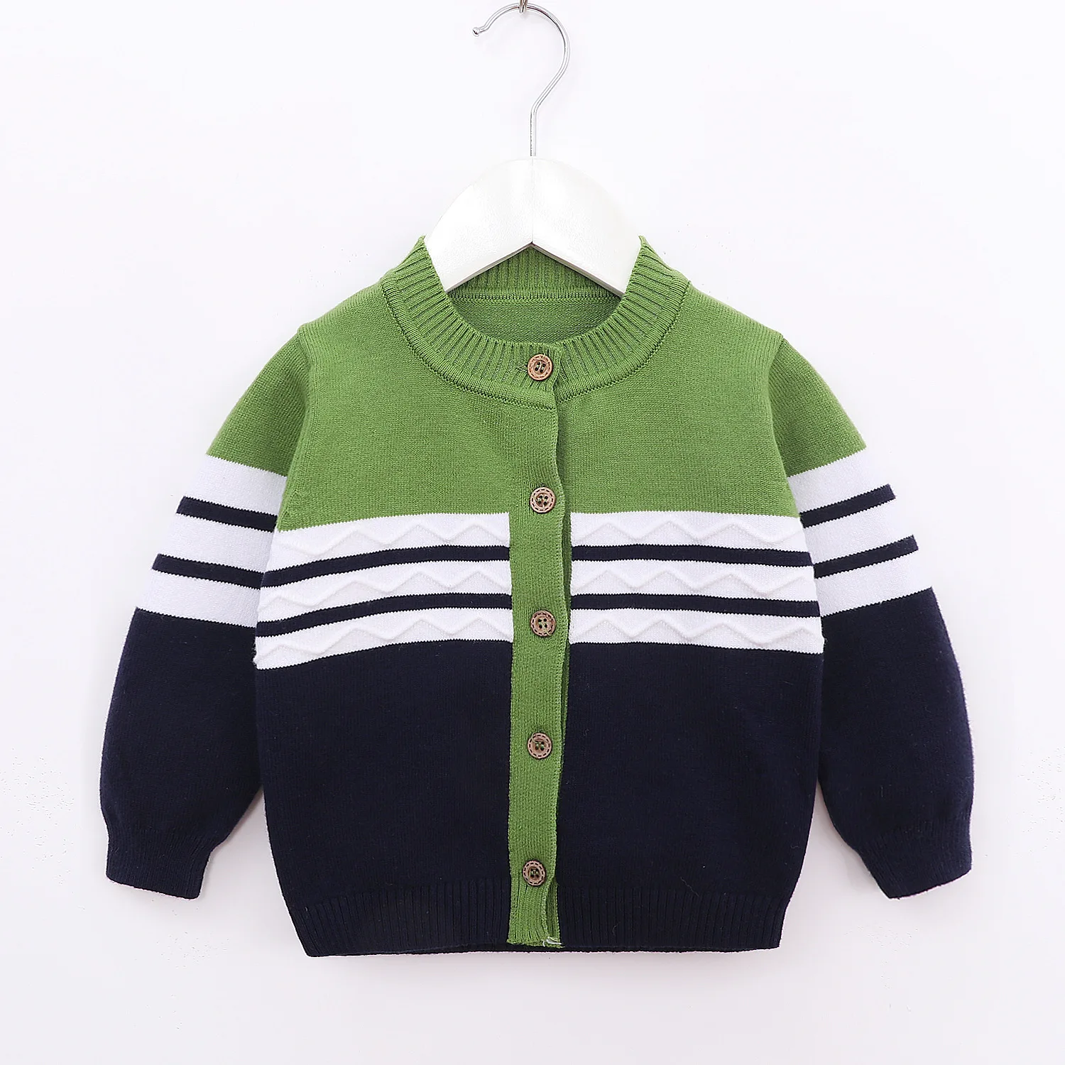 Акция Bibicola, детская зимняя одежда, свитера хлопковый свитер с длинными рукавами для мальчиков и девочек, Осень-зима - Цвет: Зеленый