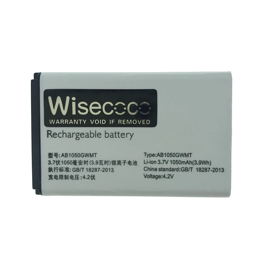 WISECOCO Аккумулятор 1000 мАч AB1050CWMC AB1050GWML для Philips E106 E103 умный мобильный телефон