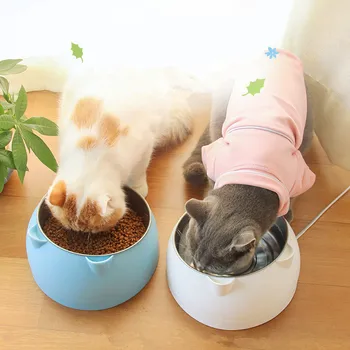 

Pet Cat Dog Automatic Feeder Pet Winter Heated Feed Bowl Constant Temperature Bowl Stainless Steel Bowl For Dog Cat