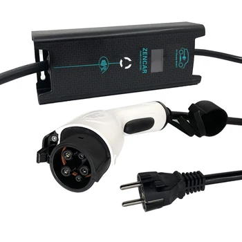 

6A 10A 16A J1772 type 1 EVSE level 2 charging cable with schuko plug