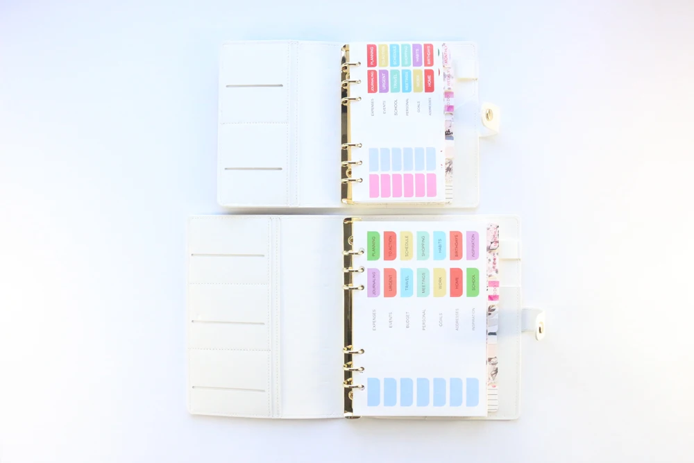 Domikee-Cute Soft Cover Leather Personal Binder, Agenda