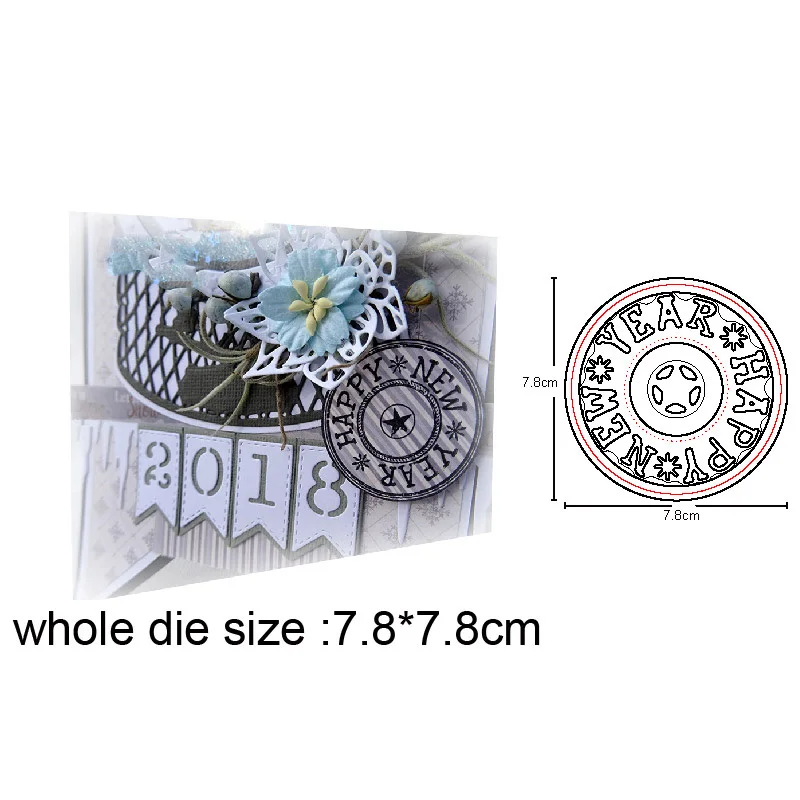 

Craft dies Happy New Year Metal Cutting Dies Stencils for Scrapbooking dies DIY Paper Cards Making Embossing Dies New Dies 2020