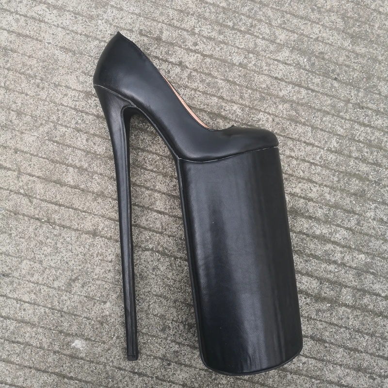 Новинка года; большие размеры 37-47; Черная модная пикантная женская обувь на платформе и высоком каблуке 30 см; сезон весна-осень женские туфли-лодочки; D1303