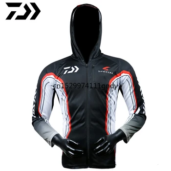 

Dawa Daiwa Fishing Shirt Men Brand Sport Clothing Breathable Quick-dry Full Sleeve Anti-UV Sun Protection Hoodie Jackets Fishing