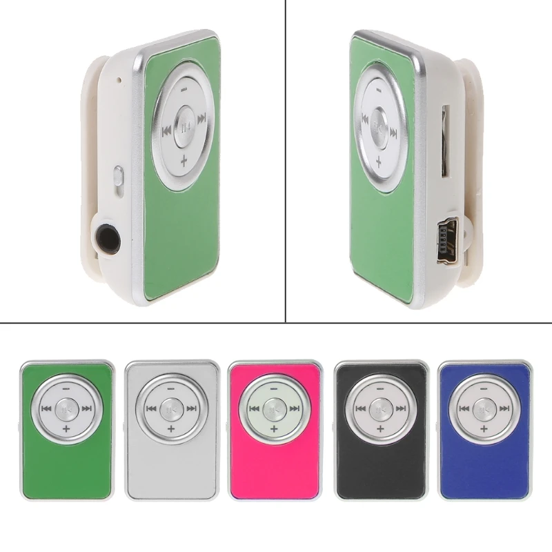 Мини-клип музыкальный медиа mp3-плеер Поддержка TF Micro SD карта с наушником USB кабель