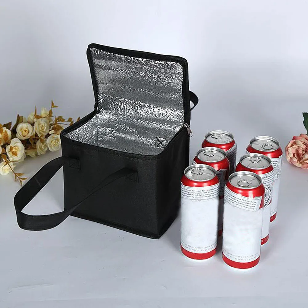 New Lunch Thermal Cooler Bag Insulation Food Holder Insulated Storage Box Non-woven Portable Picnic Camping Cooler Drink Carrier