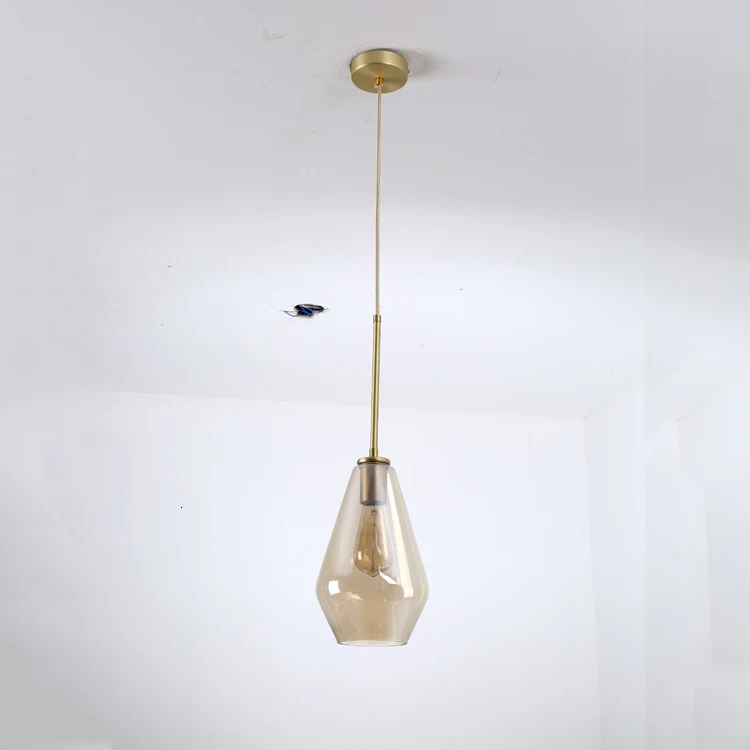 27 Modern Hand Blown Glass Pendant Lamp For Restaurant With E Lamp Holder Hanging Lamp kitchen dining bar