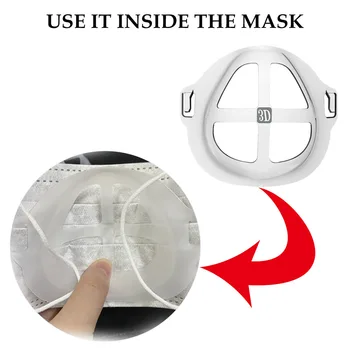 

5Pcs 3D Mouth Mask Bracket Support Breathing Assist Help Mask Inner Cushion Bracket Food Grade PP Mask Holder Breathable Valve