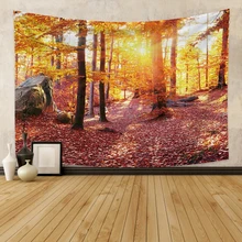 

Laeacco Tree Landscape Mandala Tapestry Forest Wall Hanging Tapestry Scenic Curtain Wall Art Decor Beach Mat For Home Decor