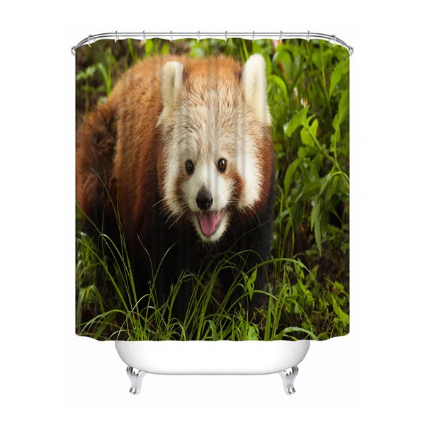 Shower Curtain Пользовательские красные панды Водонепроницаемый Ванная комната приемлемая занавеска из полиэстеровой ткани занавеска для ванной#180318-08 - Цвет: Shower Curtain