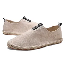 Г. Простая модная обувь из пеньковой ткани, Легкая ручная шовная обувь Летняя мягкая льняная парусиновая прогулочная обувь удобная мужская одежда домашняя обувь