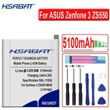 HSABAT 5100mAh C11P1603 Battery for ASUS Zenfone 3 Zenfone3 ZS550 M630 Deluxe 5.7inch Z016D ZS570KL
