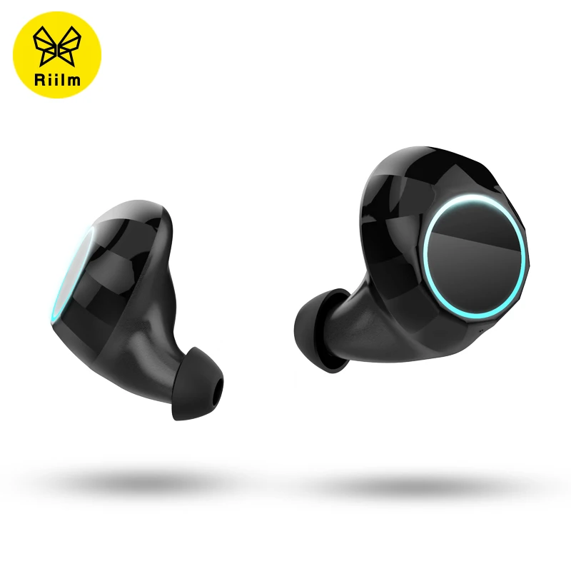 Наушники Riilm TWS Bluetooth, настоящие беспроводные стерео наушники, bluetooth сенсорная кнопка, наушники с зарядным устройством