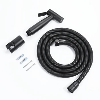 

Black Hand-Held Bidet Toilet Sprayer Set Sprayer with 1.5M Hose and Bracket