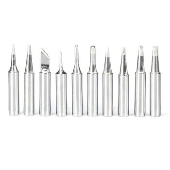

10Pc 900M-T Soldering Iron Tip Set For 936 853D 8786D Rework Station Replacement Tip High Quality Lead-free Copper Soldering Tip