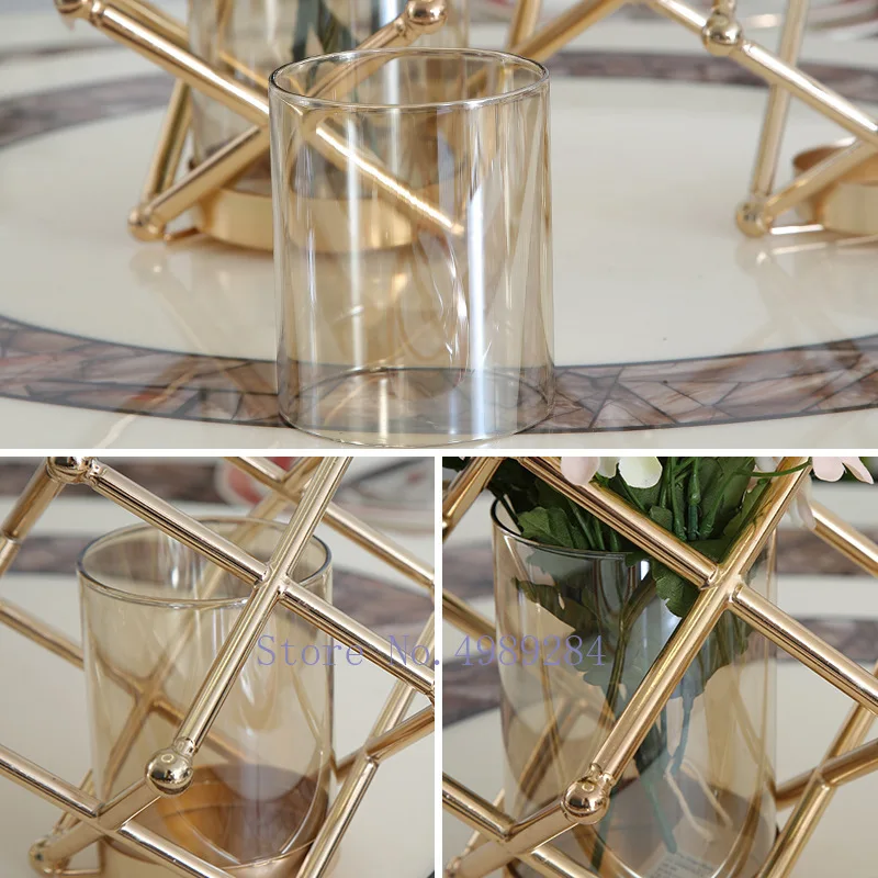 Golden Geometry Abstract Modern Center Pieces 4 Golden Geometry Abstract Modern Center Pieces 4
