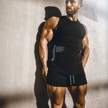 Спортивный жилет для мужчин в европейском и американском стиле, впитывающая влагу дышащая футболка без рукавов для фитнеса и тренировок, настраиваемая на заказ