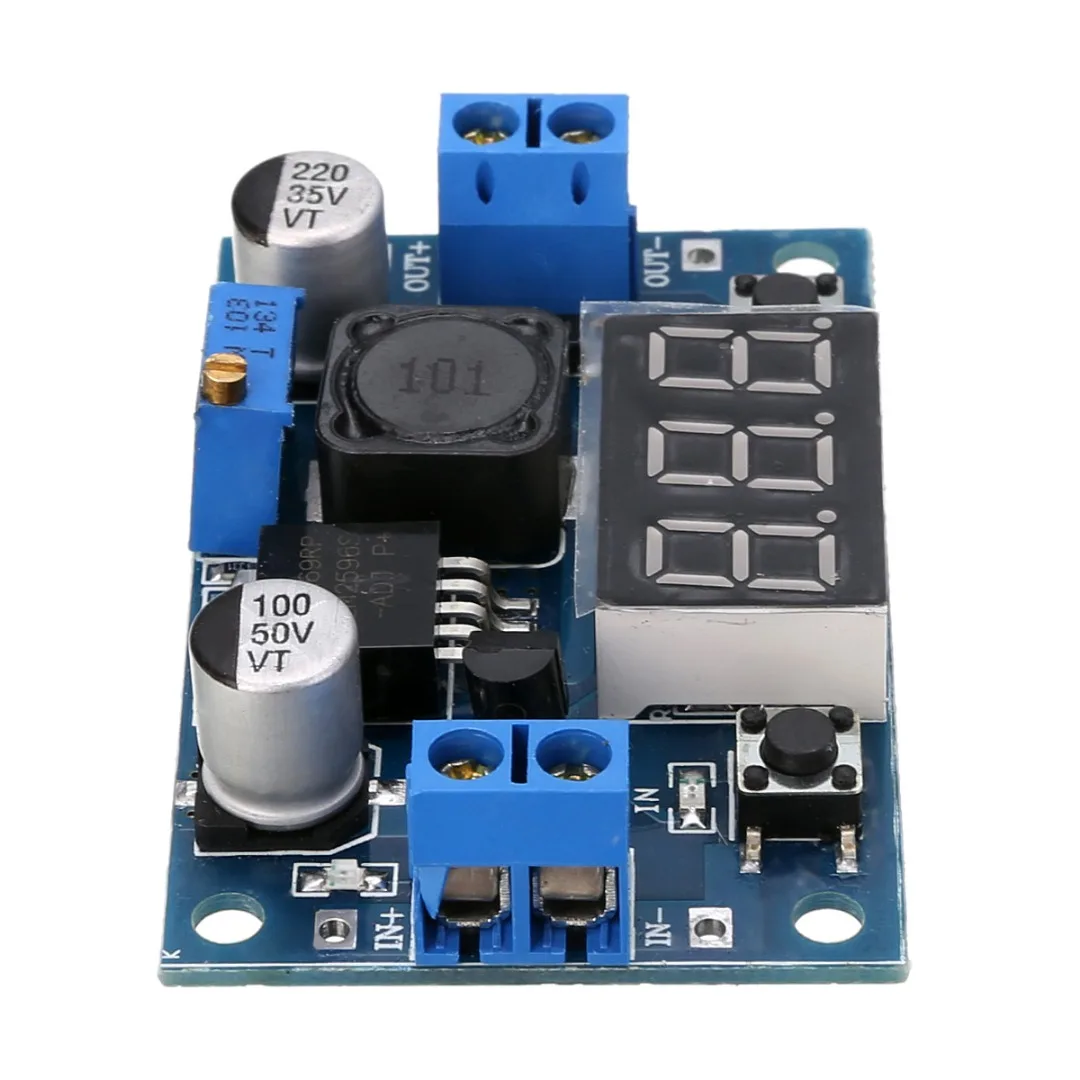 

LM2596 Buck Step Down Power Converter Module DC/DC 2.5-40V to 1.25-37V 2A Adjustable Voltage Regulator With LED Voltmeter