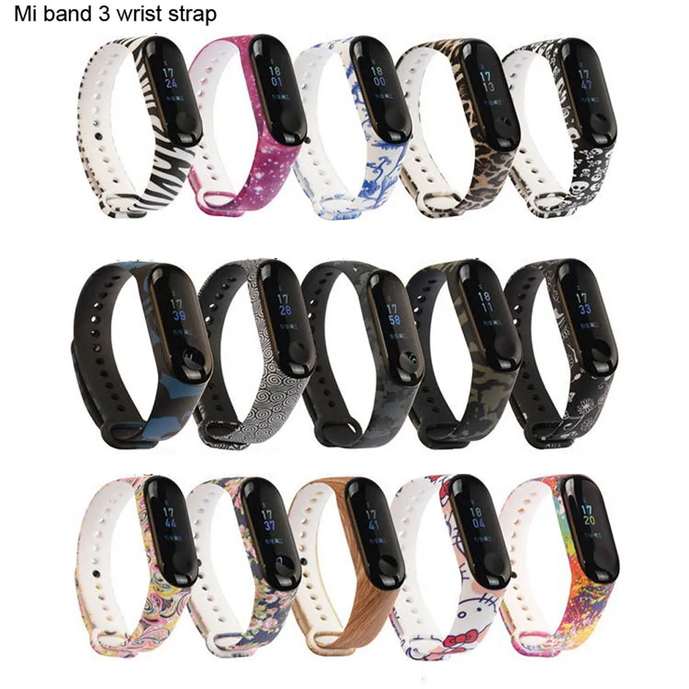 Для Xiaomi mi Band 4 браслет Smartwrist mi band 3 силиконовый ремешок 50 шт - Цвет: Style 1-50 Pcs