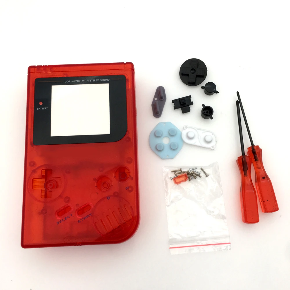 Для Gameboy игровой мальчик оригинальная консоль полный Чехол, Корпус Замена для Nintendo Gameboy классический для GBO консоли - Цвет: Коричневый