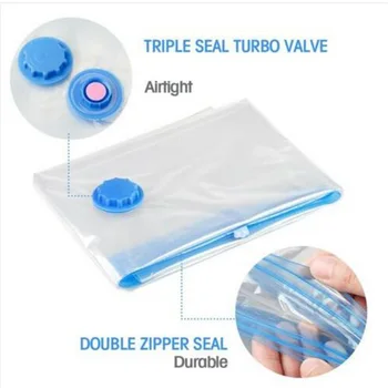 

40*60cm 50*70cm 60*80cm Durable 9Pcs Vacuum Compression Storage Bags Garment Seal Clothes Space Saver