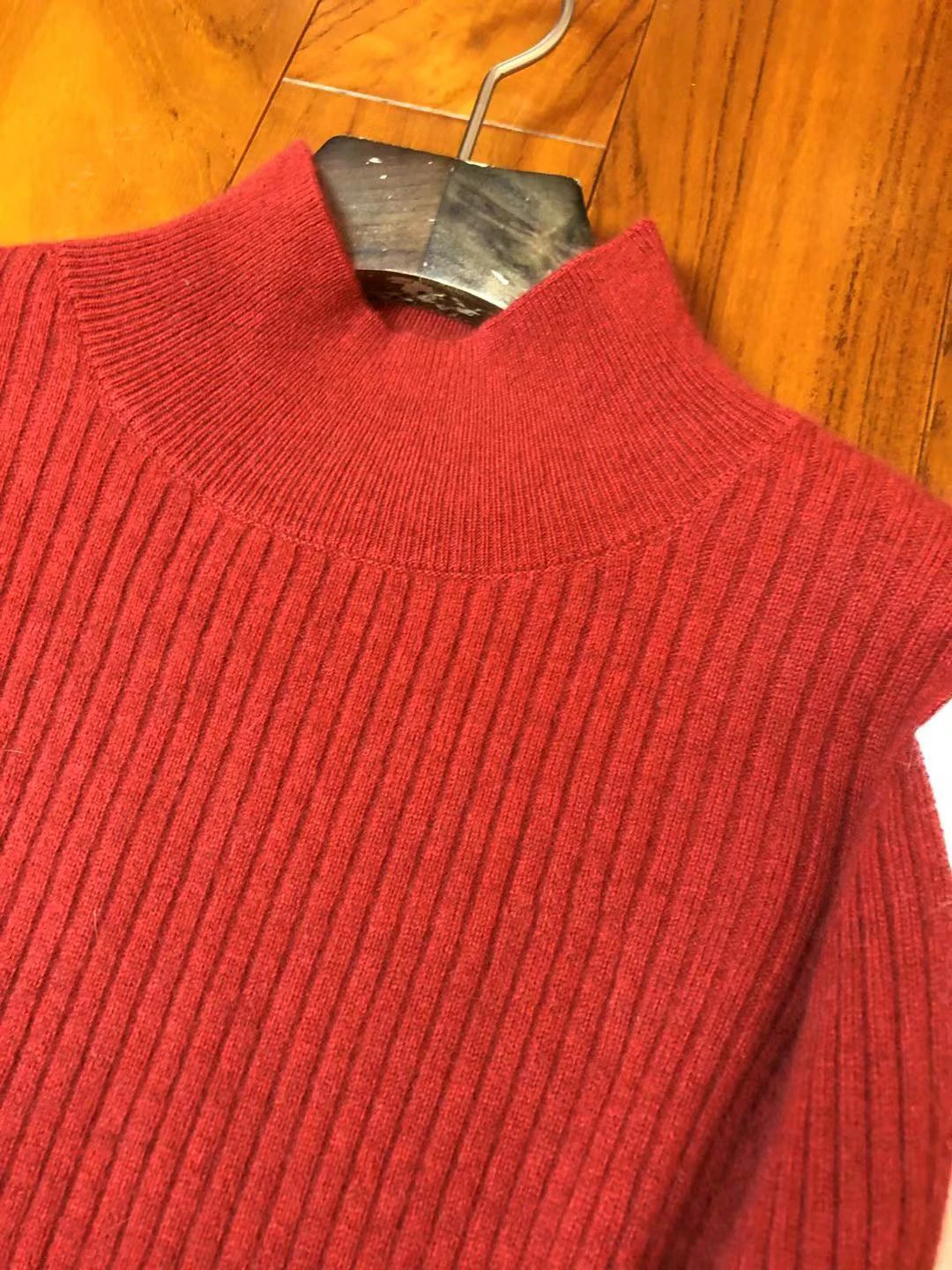 New Ladies Fashion Long Sleeve Sexy Casual Cashmere Wool Contrast Color Cuff Sleeve Warm Pullover 1212